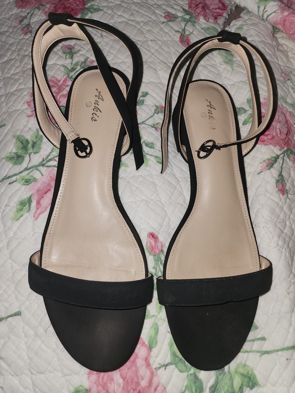 Ankle Tie Black Women’s Sandals Size 12